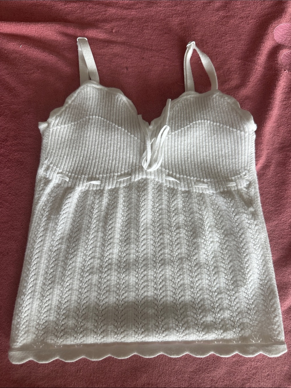Wilfred White Knit Camisole Tank Top
